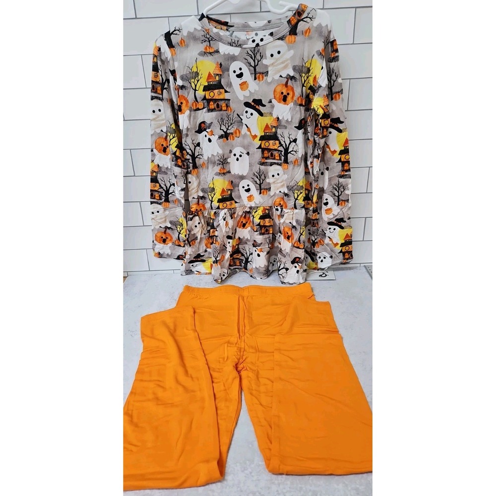 NWT Birdie Bean Halloween Sleeve Pajama Set  Bamboo Viscose Girls 8